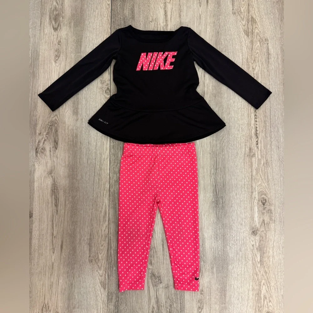 Nike Black and Pink Toddler Outfit